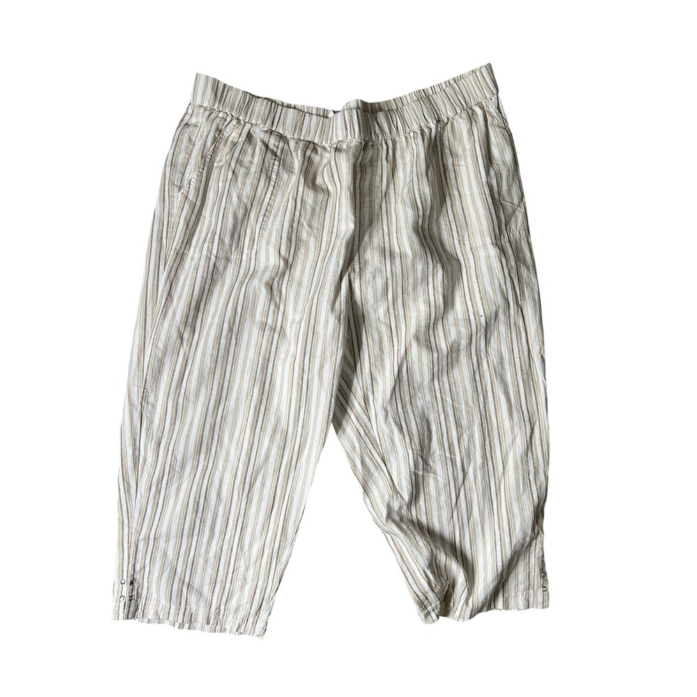 Emily Daniels Pants Womens XL Striped Lightweight Lounge Wide Leg Relaxed Fit